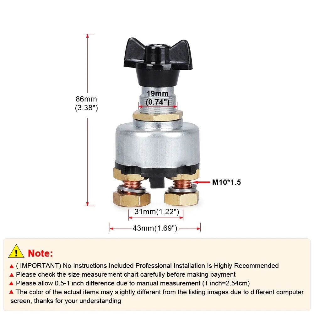 Chave bateria  interruptor  rotativo 12v/24v 200A