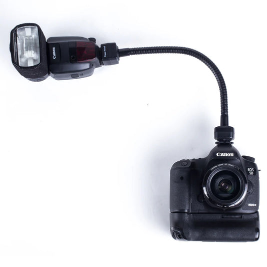 Cabo flexível TTL para flash, controle de braço flexível para flash externo ângulos com controle 360 para Canon Nikon