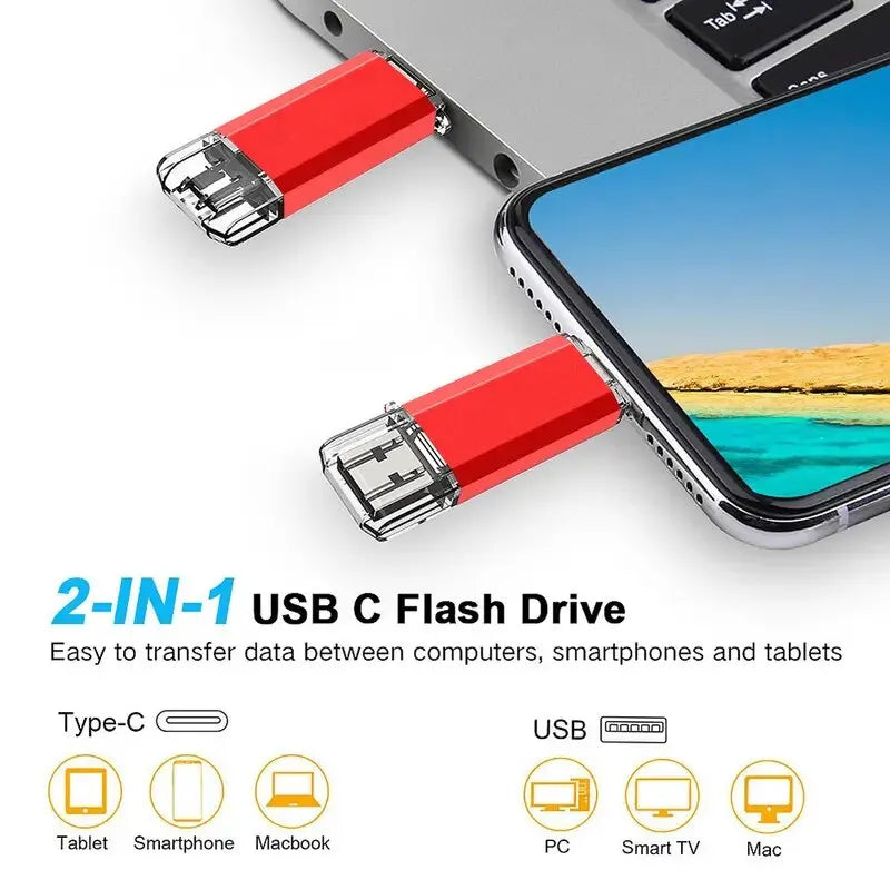 Pendrive  2 em 1 OTG Tipo-C