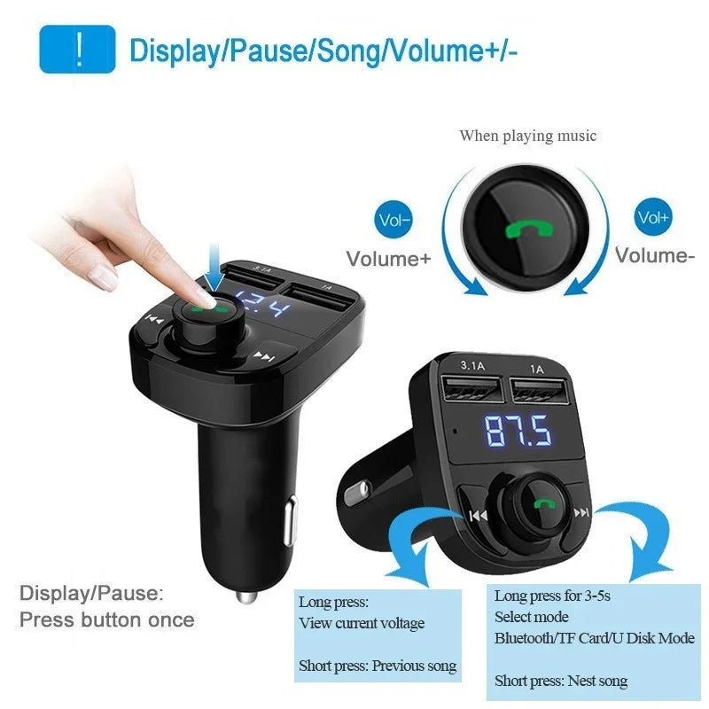 Carregador e Receptor Bluetooth  MP3