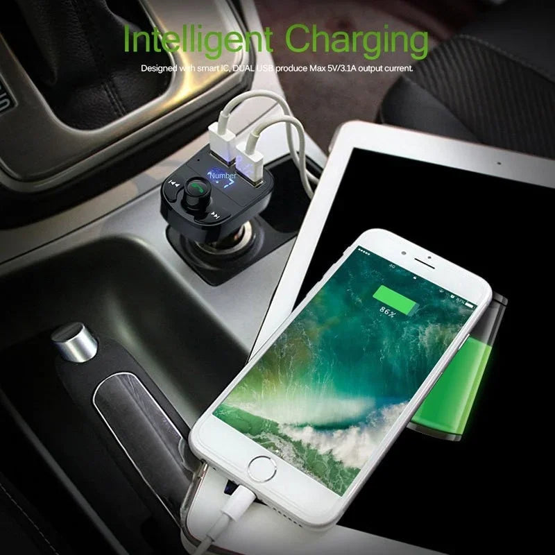Carregador e Receptor Bluetooth  MP3