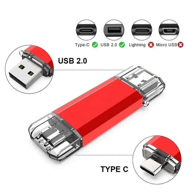 Pendrive  2 em 1 OTG Tipo-C