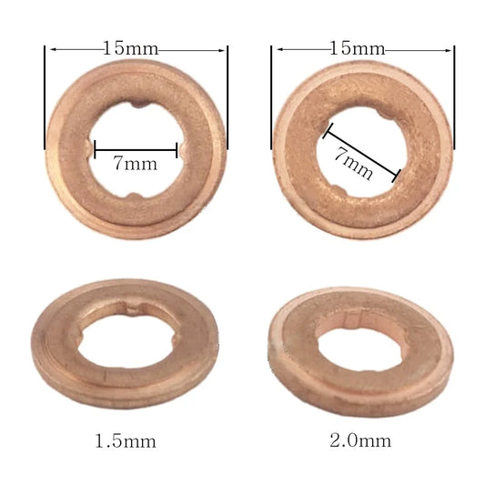 KIT ARRUELA BICO INJETOR CAT.50 peças 7x15mm