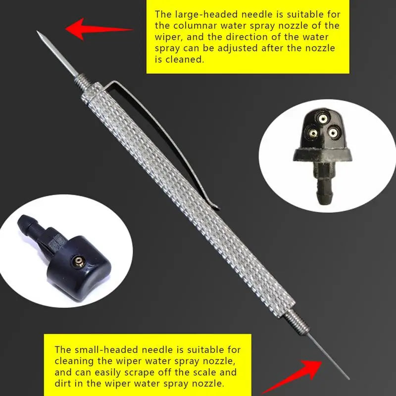 Caneta 2-em-1 para limpeza de bico  pára-brisa
